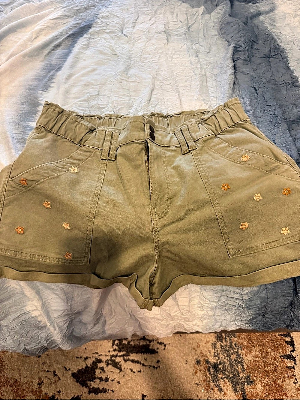 Arizona Cargo Shorts Floral Green Size 15